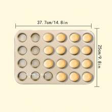 12pcs/24pcs/35pcs/48pcs Mini Cake Mold Muffin Cupcake Baking Tray, Bakery Tools For Muffin Cups And Sponge Cake Baking In Oven, Household Baking