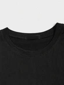 Anime Dem0n Slayer Inosuke Otaku T-Shirt 100% Cotton Plus Size Yarn 30.1 - Black - View 3