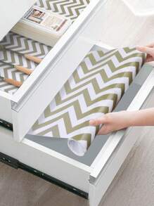 1 Roll Wave Pattern Thickened Shelf Liner For Kitchen Cabinets Non-Adhesive Drawer Liner Non-Slip Cupboard Liner Washable EVA Refrigerator Liner Easy To Cut Fridge Mat