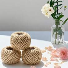 2mm/3mm 10M/100M Natural Vintage Jute Rope Twine Roll Sewing Wedding Gift Wrap Crafts Jute Cord Thread Handmade DIY Party Ribbon Bows Christmas Decoration