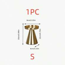 Set de 3 candelabros con acabado de cobre para decoración del hogar y bodas