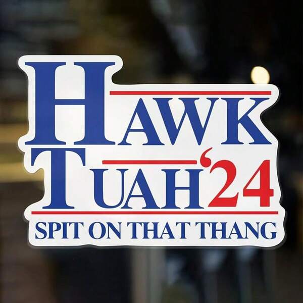 1/10pcs Hawk Tuah '24 Stickers HAWK Sticker,Bathroom, Car, Dining Table, Computer Stickers