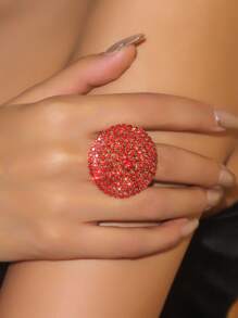 Glamorous Rhinestone Decor Ring