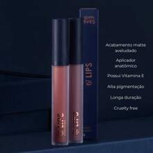 Lips BT Bruna Tavares Matte Velvety Liquid Lipstick Full Coverage Pigmented - Flavia - View 2