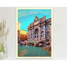 1pc Nordic Retro Porto & Paris City Travel Posters - Canvas Art Prints For Living Room Wall Decor & Tourism Gifts No Frame