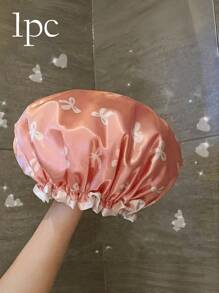 2 PIEZAS Gorro de satén lujoso y sedoso con cordón ajustable - Gorro protector de cabello ligero para comodidad durante toda la noche, cuidado del cabello y ducha - Ideal para mujeres y hombres, decoración del hogar y del baño, decoración de otoño, vuelta al colegio