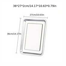 1 pezzo Piatto quadrato, piatto da barbecue, piatto commerciale, piatto per riso al vapore, piatto quadrato a fondo piatto, piatto per pesce alla griglia, vassoio ed altri utensili da cucina