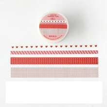 4 卷“情人的信”和基础和纸胶带套装、白日梦想家系列、纸和盐手账装饰遮蔽胶带