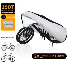 190T Polyester Taffeta Bike Cover, Electric Bicycle All Weather Protection Dustproof Sunshade Cover