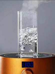 1pc 400ml Heat-Resistant Glass Cup With Lid, Straw And Flat Bottom, Suitable For Coffee, Milk Tea, Juice, Water (Home Use) - Clear - View 6