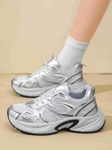 New Spring/Autumn Women Sneakers Casual Chunky Sneakers Versatile Fashion Trainers Travel Shoes, Size Runs Small, Recommend Ordering One Size Up