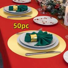 12/24/36/50pcs 12.99 Inch Rustic Woven Paper Placemats, Suitable For Summer, Spring, Autumn Wedding And Dinner, Farmhouse Table Decor, Easy To Clean