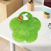 Canasta de Pascua para recuerdos de fiesta, canastas de huevos de Pascua hechas a mano para niños, linda canasta de picnic con forma de pollito de conejo - Verde - Ver 4