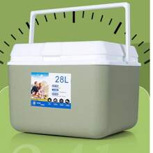 1 个绝缘冷藏箱，颜色有绿色、蓝色、红色、橙色，适合露营、户外摊位使用 - 彩色 - 查看 5