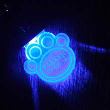 1PC Light Up Dog Paw Tag - Color Changing - Stocking Stuffer - LED Bone Tag - Acrylic Name Tag