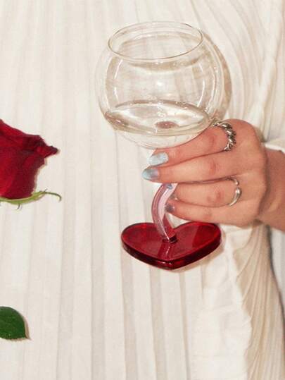 300ml创意设计感浪漫爱情玻璃高脚杯，极具吸引力的时尚订婚礼物，香槟杯，婚礼，情人节，家居装饰，酒吧，派对用品，高档咖啡厅，精致优雅