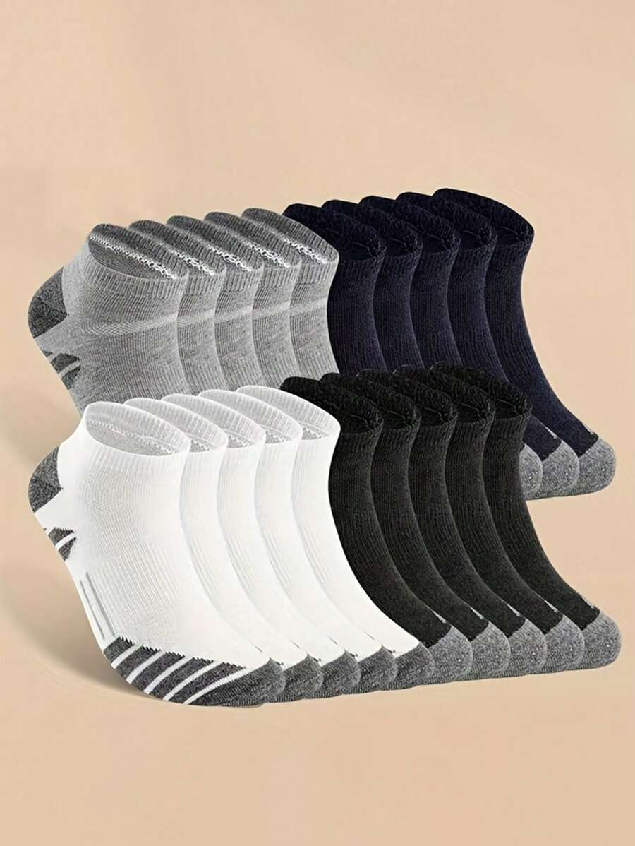 5 或 10 双/包男士防臭吸汗低帮袜子，舒适透气袜子，适合日常和户外穿着，适合所有季节
