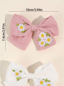2pcs Rainbow Bow Hair Clips,Fabric Alligator Clips Hairpins,Fashion Hair Accessories For Women Party Gifts