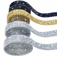 1 Roll Rhinestone Sticker Strip, Self-Adhesive Decorative Rhinestone Tape For DIY Craft, Suitable For Clothing, Shoes, Bags, Vehicles, Phones, Weddings, Mother's Day, Graduation, Back To School Gifts