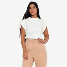 Camiseta Muscle Tee Regata Ampla Feminina Gola Ribana Algodão fio 30 - OFF - Visão 3