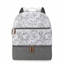 Mochila de gran capacidad con cochecito, bolso cambiador multifunción para alimentación al aire libre, almacenamiento de comida para bebé, aislamiento térmico, adecuado para mamás - Gris - Ver 13