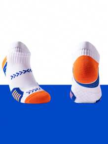 5/3/1 Pair Unisex Towel Bottom Absorbing Anti-Slip Cushion Socks, Sports Student Versatile Short Socks, Professional Sports Socks, Breathable Wicking No Slipping Short Socks, Basketball Socks - Multicolor - View 5