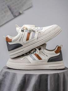 2025 Spring New Arrival Minimalist White Casual Canvas Sneakers, Fresh Academy Style Sporty Niche Versatile Trainers