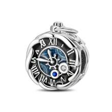 1 Piece Silver Plated Time Travel Camera Vintage Pocket Watch Telephone Time Gate Sweet Pink Robot Small Rocket Bead Pendant Suitable For DIY Jewelry Making Original Bracelet Necklace Beads Women's Jewelry Birthday Gift Valentine's Day Memorial Gift