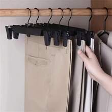 Durable Metal Pants Hanger With Non-Slip Plastic Clips, Multi-Function Skirt Hanger For Bras, Scarves, Lingerie And Accessories, Space-Saving Design, Suitable For Wardrobe, Bedroom, Dormitory Use