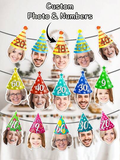 7/14/21pc Custom Boxing Banner & Flag - Personalized Face Photo Boxing Banner, Birthday Party Decorations, Boxing Celebration With Photo Design,Funny Birthday Gift For Boxer,Funny Birthday Decorations,Personalized Gifts