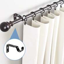 4pcs Heavy Duty Curtain Rod Brackets, Adjustable Metal Hardware Fit 1 Inch Rod, Universal For Living Room & Bedroom, Anti-Rust Wall Supports (Include Expansion Bolts) Gifts Birthday Graduation