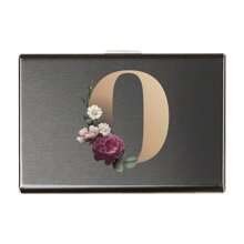 Metal Card Box Holds 6 Card Cases Men RFID Blocking Metal Slim Wallet Credit Card Holder Slim Wallets Money Bag Card Cover Initial Name A To Z Letter Printing Anti-Scan Credit Card Holder Thin ID Case - Black - View 7