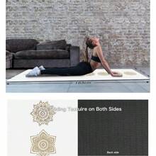 Non Slip Yoga Mat TPE Workout Mat For Men Women, Thick Workout Mat With Carrying Strap, Fitness Mats For Exercise, Yoga, Fitness, Pilates, Floor Workouts (72" X 24" X 6mm)