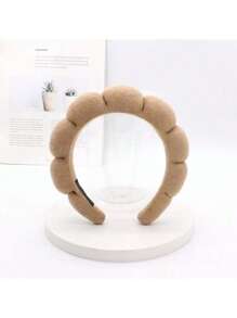 1 pieza Diadema con forma de nube simple de esponja para mujeres, diadema de verano para lavado de cabello y peinado, accesorios rosas, diadema, diadema para el cabello, diadema para el cuidado de la piel