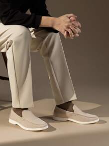 Men's Dress Loafers Casual Slip On Lightweight Business Formal Shoes - Khaki - View 1