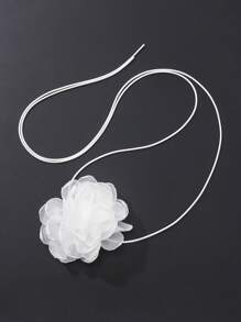 BOCAR 优雅度假风格黑色织物花朵耳环 - 耳環 - 查看 9