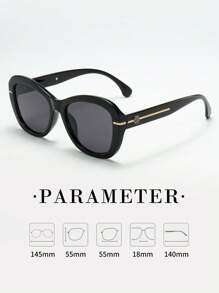 1 pieza Gafas de mujer de estilo vintage con marco ovalado de alta calidad y diseño minimalista (adecuadas para conducir, uso casual, vacaciones, viajes, fiestas, uso diario) para verano, playa, vacaciones, exterior, viajes