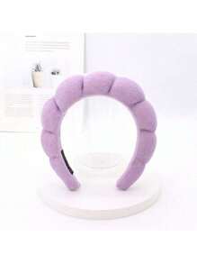1 pieza Diadema con forma de nube simple de esponja para mujeres, diadema de verano para lavado de cabello y peinado, accesorios rosas, diadema, diadema para el cabello, diadema para el cuidado de la piel