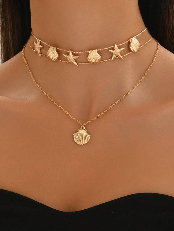 1 pièce Nouveau collier pendentif style océan créatif