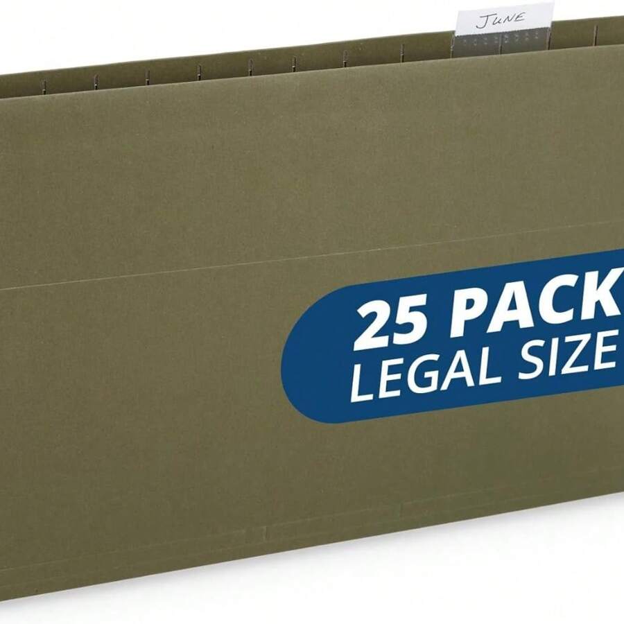 Blue Summit Legal Size Hanging File Folders, 25 Reinforced Hanging Files In Assorted Colors, Designed For Home And Office Color Coded File Organization, 25 Per Box