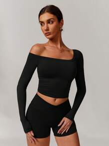 MASKERT Spring And Summer Women's Set, Sports Set, Yoga Set, Fitness Suit, Sports Suit, Exercise Suit, Home Leisure, Comfortable And Skin Friendly - Black - View 2