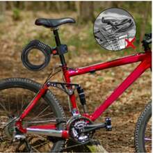 Heavy Duty Combination Bike Lock - Reinforced Anti-Cut Anti-Rust Cable, 12mm Thick, Black Finished, Button Control, Tungsten Steel Cable Lock For Mountain Bike And Road Bike - Multicolor - View 2