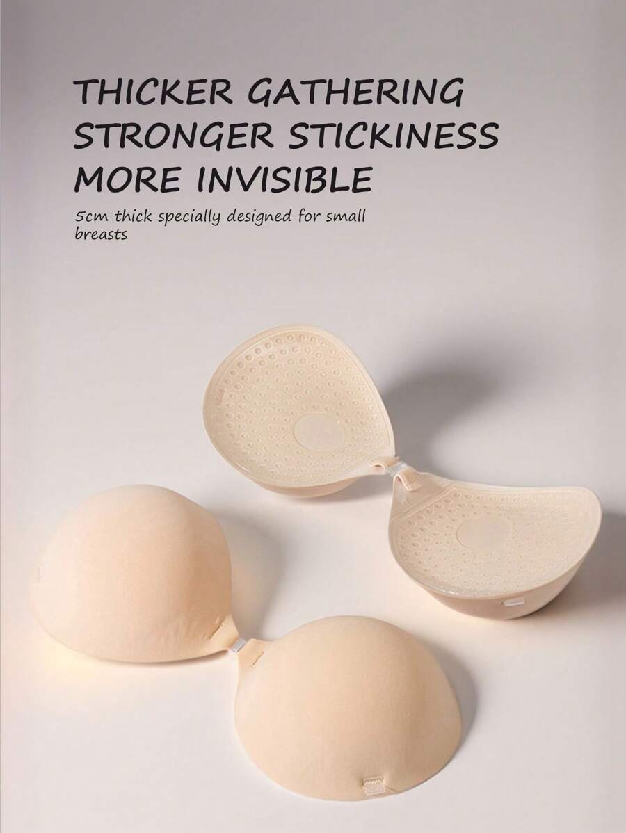 Adhesive Bra Liner, Invisible Push-Up Enhancer Pads, Seamless Silicone Adhesive Bra For Small Breasts
