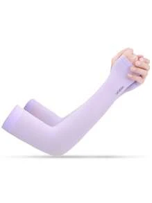1 paire de manchettes de protection anti-UV unisexe, manches respirantes pour dames, gants de protection solaire pour l'extérieur, rétractables, parfaits pour l'été, s'assortissent à divers vêtements