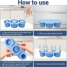 1 Peça Forma de Gelo, Forma de Gelo, Ferramenta de Forma de Gelo, Cubo de Gelo, 20-40 oz, Forma de Gelo de Silicone com Tampa, Adequada para Refrigeração de Uísque, Drinques, Cerveja, Café, Etc, Fácil de Operar. Compatível com Ice Cube Tray Ice Cube Ice Cube Squishy Ice Cube Mold Ice Cube Mould