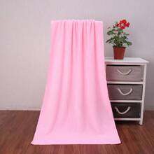 2 件套熊压花浴巾超细纤维毛巾沙滩游泳巾吸水礼品浴巾夏季、节日浴室装饰