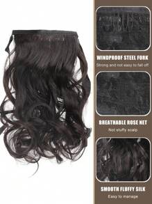 1 Pc Children's Wig Bandage Ponytail Wig 8 Inch Fluffy Short Curly Bandage Style Synthetic Heat-Resistant Fiber Wig Children's Baby Wig Suitable For Daily Wear