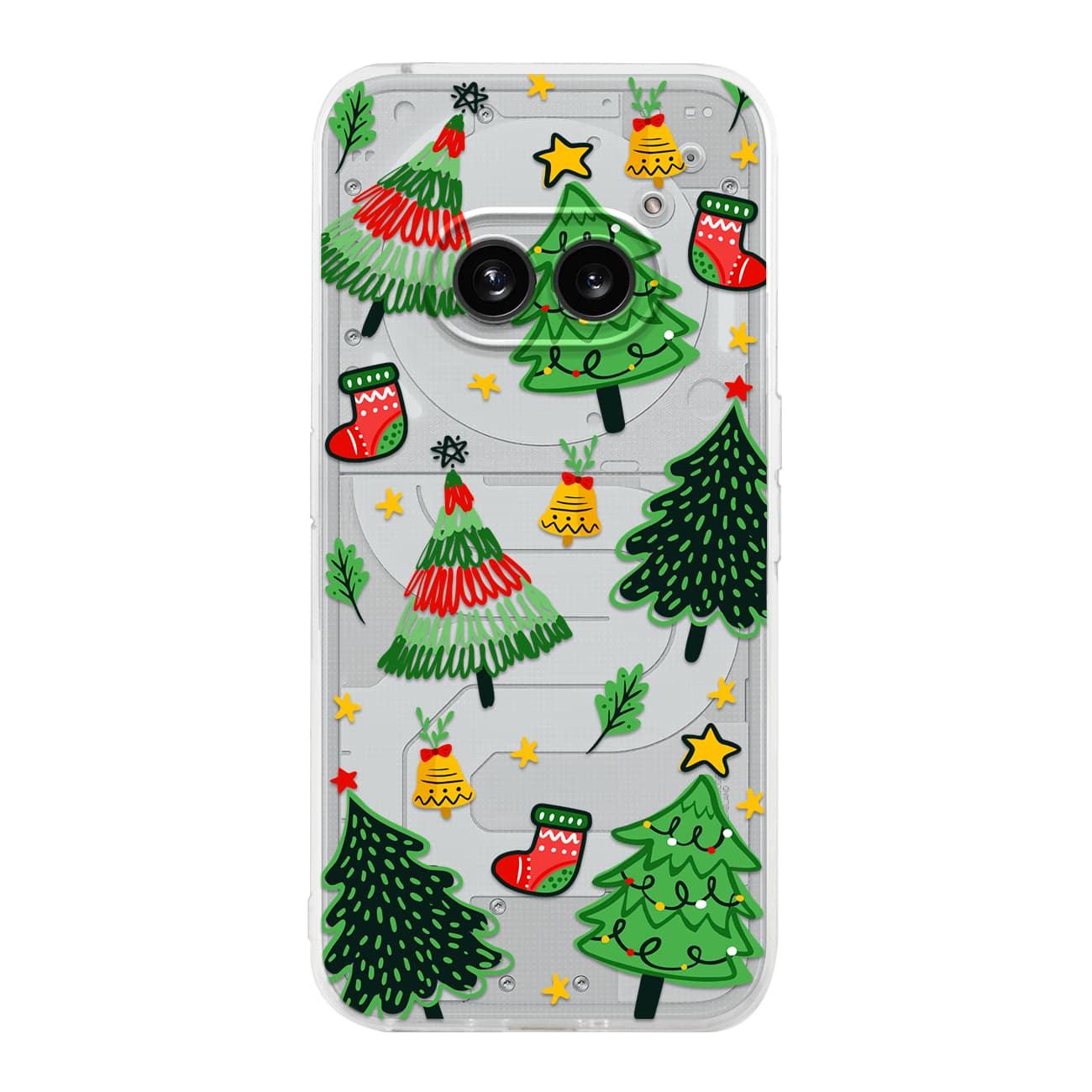 INSTACASE Funda Compatible con Nothing  Patrón Arboles Protector para Nothing  Navidad, Case para Nothing  Patrón Arboles , Carcasa para Nothing  Para Mujer, a Prueba De Golpes TPU. - Transparente - Ver 1