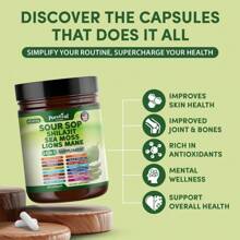 Soursop 24 In 1 Supplement - Soursop, Shilajit ,Sea Moss, Lion's Mane, Moringa All In One Dietary Supplement, Healthcare, Fitness, Natural - 預設 - 查看 5