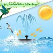 Upgraded Solar Powered Floating Water Fountain For Garden Outdoor Decoration, With 6 Nozzles, For Bird Bath, Garden, Pond, Fish Tank, Aquarium, Swimming Pool, Waterproof IPX8